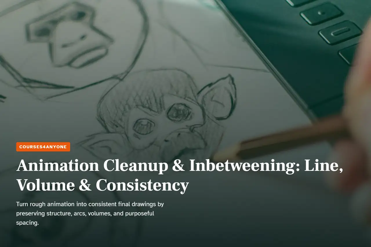 Animation Cleanup: Inbetweening, Line & Volume Consistency