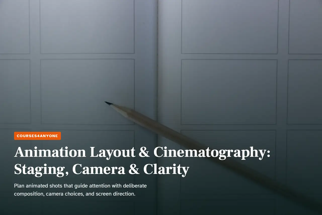 Animation Layout: Cinematography, Staging & Camera Clarity