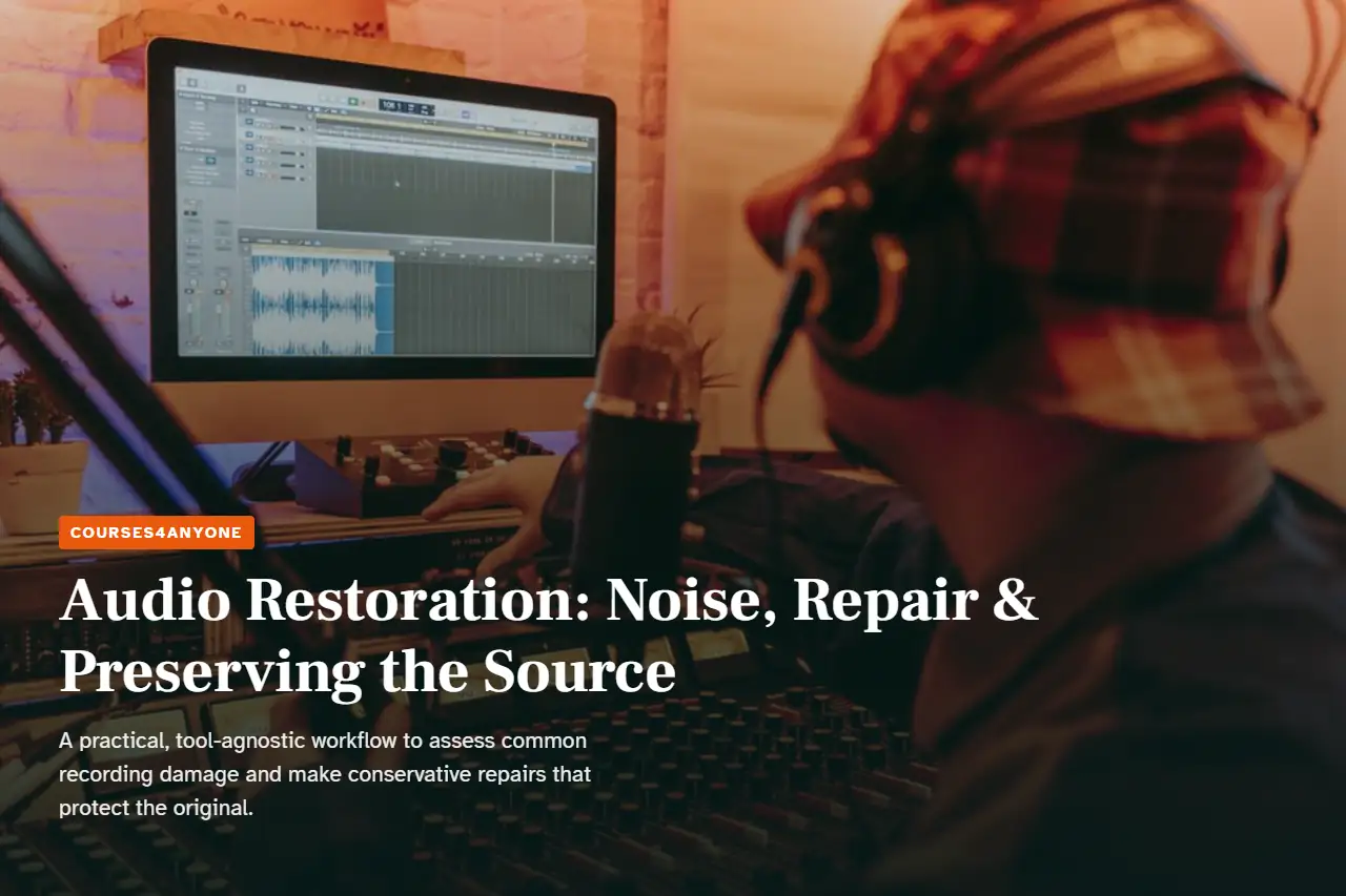 Audio Restoration: Noise, Repair & Preserving the Source
