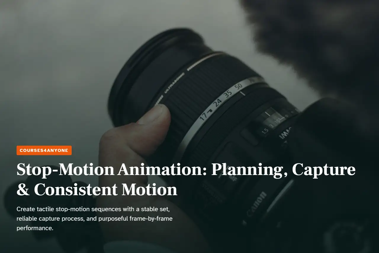 Stop-Motion Animation: Planning, Capture & Consistent Motion