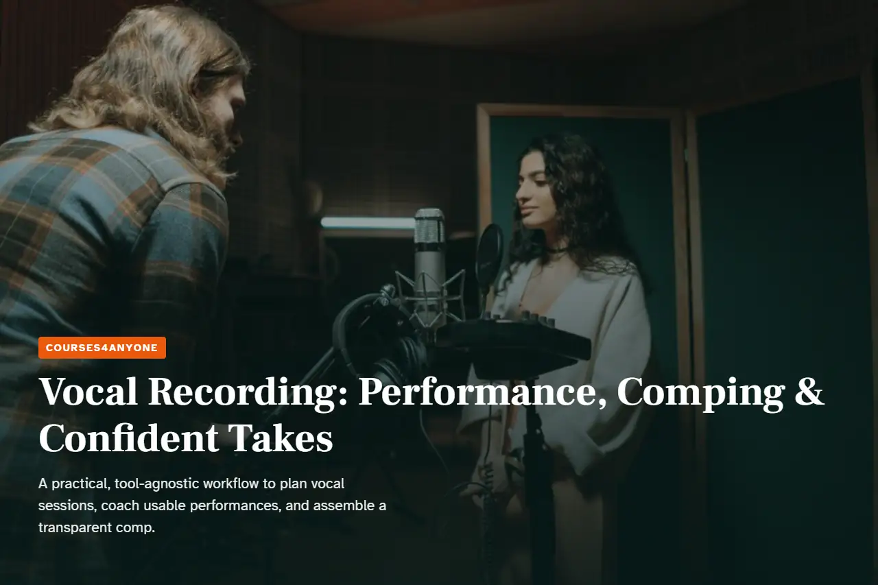 Vocal Recording: Performance, Comping & Confident Takes